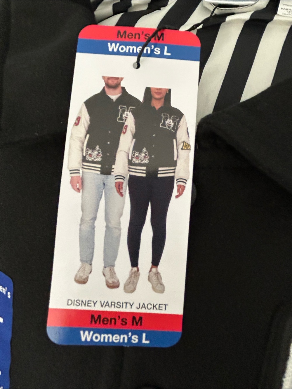 Disney Mickey Mouse Black Varsity Letterman Jacket Unisex Men’s M Women’s L - Picture 10 of 11